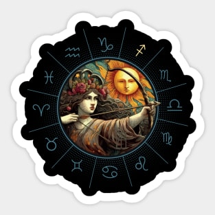 ZODIAC Sagittarius - Astrological SAGITTARIUS - SAGITTARIUS - ZODIAC sign - Van Gogh style - 6 Sticker